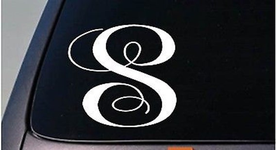 Buchstabe S 6 Monogramm Aufkleber Aufkleber Lkw Auto Etsy