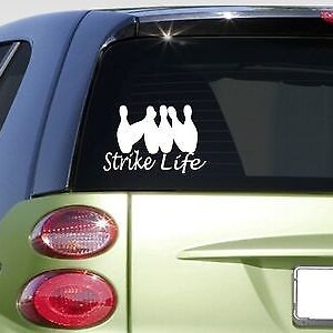 Strike Life 8&quot; Sticker *E887* Bowling Alley Bowling All Pins Glove Shoes Bowling