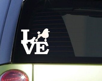Poodle Love 6" Sticker *F152* Decal Poodle Haircut Dog Groomer Toy Standard Mini