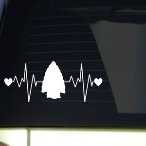 Arrowhead heartbeat lifeline *I171* 8" wide Sticker decal
