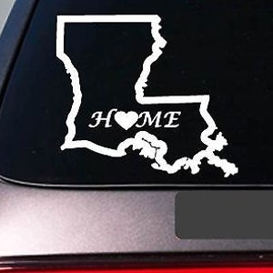 Louisiana Home 6&quot; Sticker *E676* State Outline Home Map Decal Vinyl