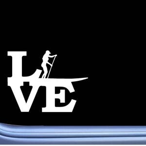 Paddleboard Love Woman M136 6 Inch Sticker Decal camping kayak oar paddle board