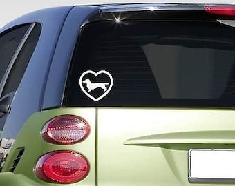 Heart Dachshund *F361* Sticker Decal Doxie Weiner Dog
