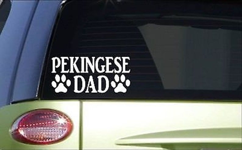 Pekingese Dad *H850* 8 Inch Sticker Decal Dog Grooming Groomer Comb Scissors