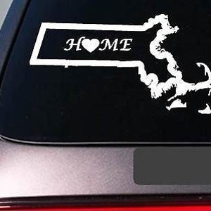 Massachusetts Home 6&quot; Sticker *E678* State Outline Home Map Decal Vinyl