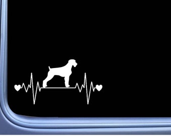 German Wirehaired Pointer Lifeline M336 8 inch Sticker Decal dog wirehair