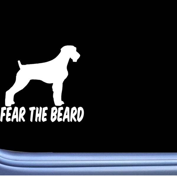 Fear The Beard German Wirehaired Pointer M341 6 inch Sticker Decal dog wirehair