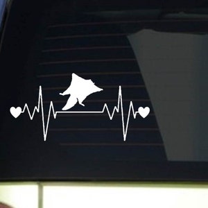 Flying Squirrel heartbeat lifeline *I212* 8&quot; wide Sticker decal sugar glider