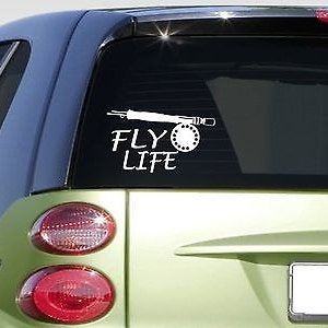 Fly Life Fishing  6" Sticker *E860* Decal Fly Rod Reel Fishing Line Trout