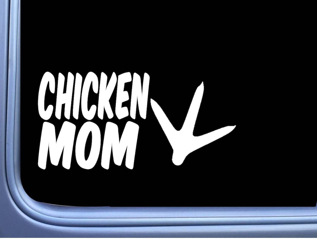 Chicken Mom M373 8 Inch Sticker Decal Egg Basket Incubator Hatch Chick ...