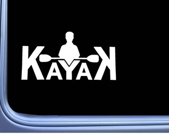 KaYaK L763 8 inch Sticker kayaker yak oar strap Decal