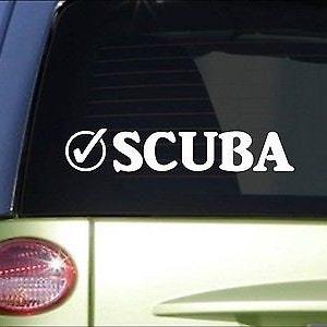 Scuba Check *I047* 8&quot; Sticker Decal Diving Oxygen Tank Mask Snorkel