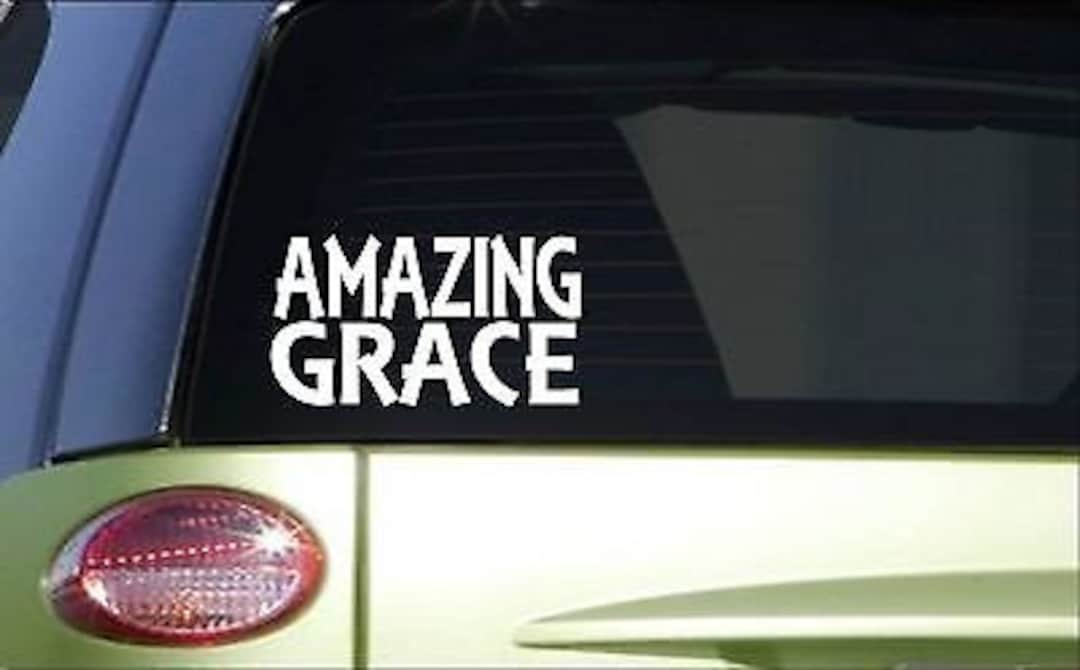 Amazing Grace *H906* 8 Inch Sticker Decal Religious Jesus God Cross ...