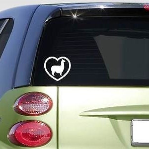 Heart Alpaca *F327* Sticker Decal Show Cashmere Clothing Sweater Breeding