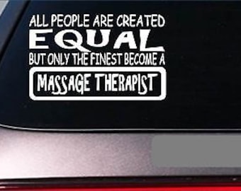 Massage Therapist Equal Sticker *G684* 8" Vinyl Table Deep Tissue Towels Heat