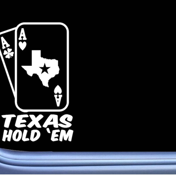 Texas Hold em cards M356 6 inch Sticker Decal poker playing
