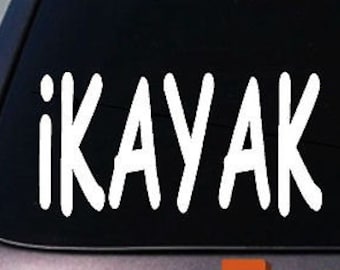 I Kayak Sticker Canoe Water Fun Car Decal Window Laptop