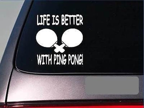 Sticker Ping pong paddles and balls 