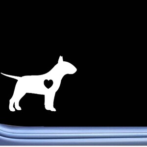 Bull Terrier Lil Heart M327 6 inch Sticker Decal dog