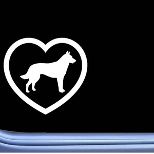 Dutch Shepherd Big Heart M317 6 inch Sticker Decal schutzhund dog k9 dutchie