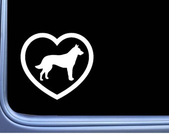 Dutch Shepherd Big Heart M317 6 inch Sticker Decal schutzhund dog k9 dutchie