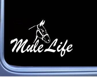 Mule Life Sticker Ferme Âne Cheval Mule Pull Tirant Tirant Mule Décalque Country Fence Fun
