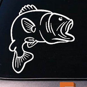 Largemouth Bass Jumping  6&quot; Sticker Decal Bait Fishing Rod Reel Lure *D694*