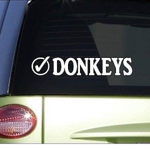 Donkeys Check *I045* 8&quot; Sticker Decal Horseback Saddle Horseshoe Mule