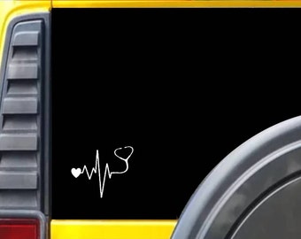 Stethoscope -Doctor- Nurse -Heart - J772 6&quot; - Decal / Bumper Sticker heartbeat lifeline