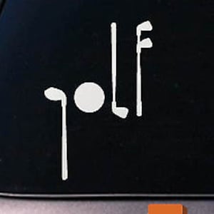 Golf Club Sticker Decal Driver Ball Tee Vinyl Golf Decal 7.5&quot; Size *D724*