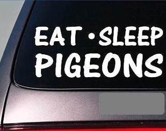 Eat Sleep Pigeons Sticker *G967* 8" Vinyl Rollers Tumbler Homing Racing Fancy