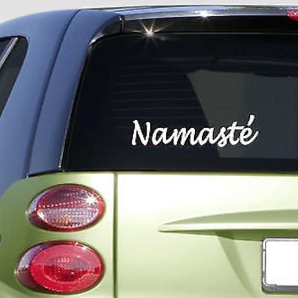 Namaste' 8" Sticker Decal *E776* Hot Yoga Mat Yoga Blocks Yoga Pose Yoga Pants