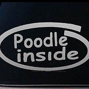 Poodle Decal Sticker Car Window 6&quot;