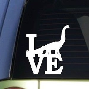 Brontosaurus Love  *H944* 6 Inch Sticker Decal T Rex Dinosaur Fossils