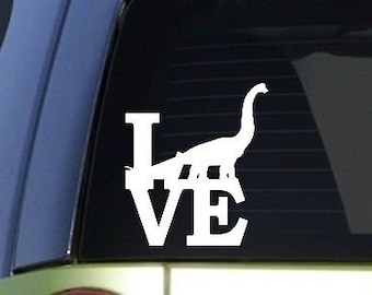 Brontosaurus Love  *H944* 6 Inch Sticker Decal T Rex Dinosaur Fossils
