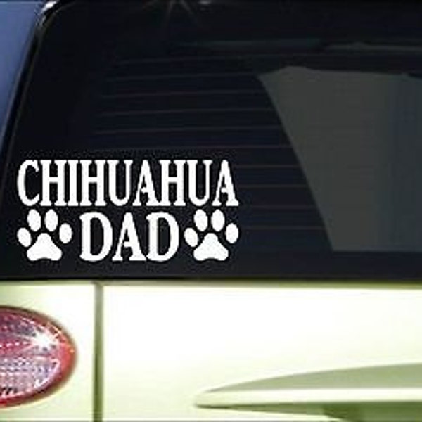 Chihuahua Dad *H802* Calcomanía de 8 pulgadas Suéter para peluquero de cría de perros falderos de México