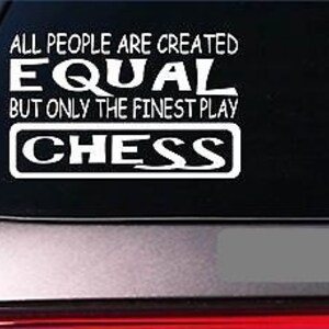 Chess Master Equal Sticker *G626* 8&quot; Vinyl Board Pawn Marble Chess Set