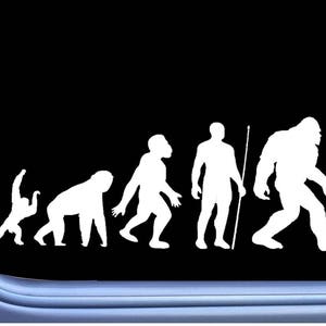 Bigfoot Evolution L682 8&quot; Sticker sasquatch