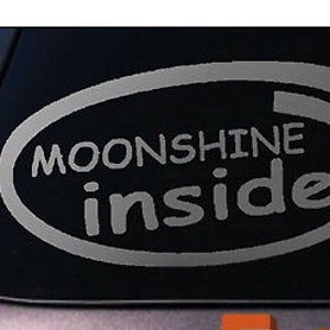 Moonshine Inside Decal Sticker Window Sticker Moonshiners