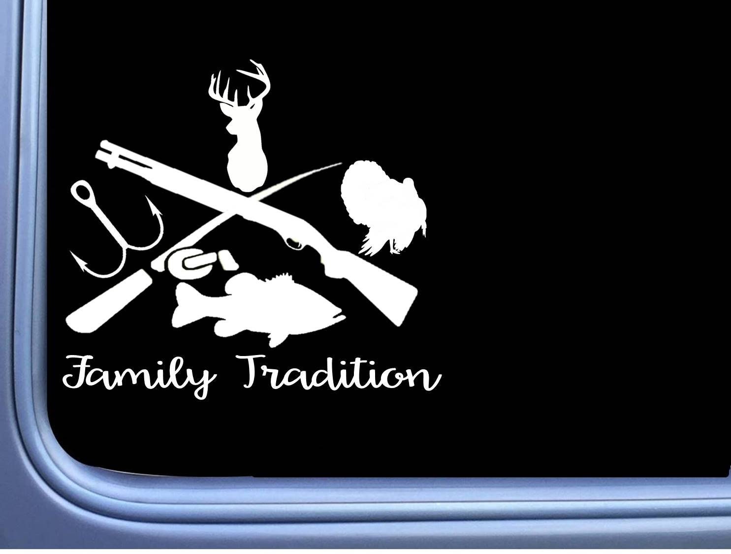 Family Tradition Sticker M312 6 inch turkey bass deer hunting fishing decal