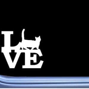 Munchkin Cat Love M355 6 inch Sticker Decal kitten litterbox catnip