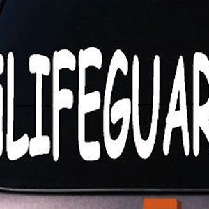 I Lifeguard Sticker Pool Decal Summer Beach Car Decal Window Laptop 6&quot;