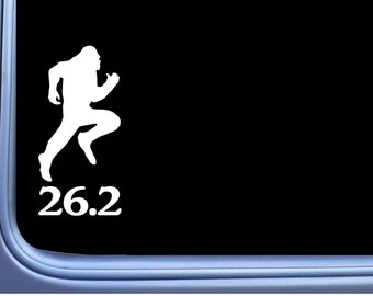 Bigfoot 26.2 Running M300 6 inch Sticker sasquatch yeti Decal marathon