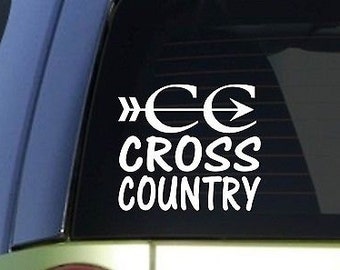 Cross Country *H904* 6 Inch Sticker Decal Running Runner Track 5K 3K