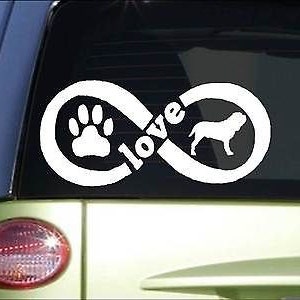 Neo Neapolitan Mastiff Infinity Sticker *H417* 4 X 8.5  Inch Vinyl Dog Decal