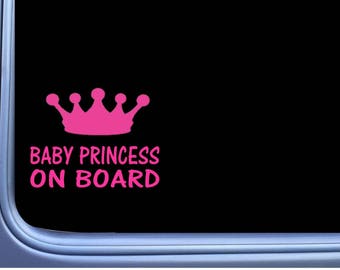 Daddy's Little Girl On Board Car Sign – Pink – Baby On Board Safety Decal