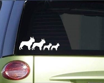 Frenchie Family Sticker *H161* 8.5" Wide Vinyl French Bulldog