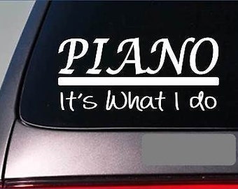 Piano Sticker Decal *E299* Grand Bench Sharp Flat Classical Ivory Mover Recital