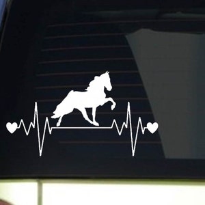 Walking Horse heartbeat lifeline *I264* 8&quot; wide Sticker decal tn walker