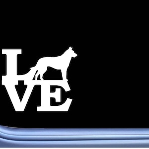 Dutch Shepherd Love M319 6 inch Sticker Decal schutzhund dog k9 dutchie